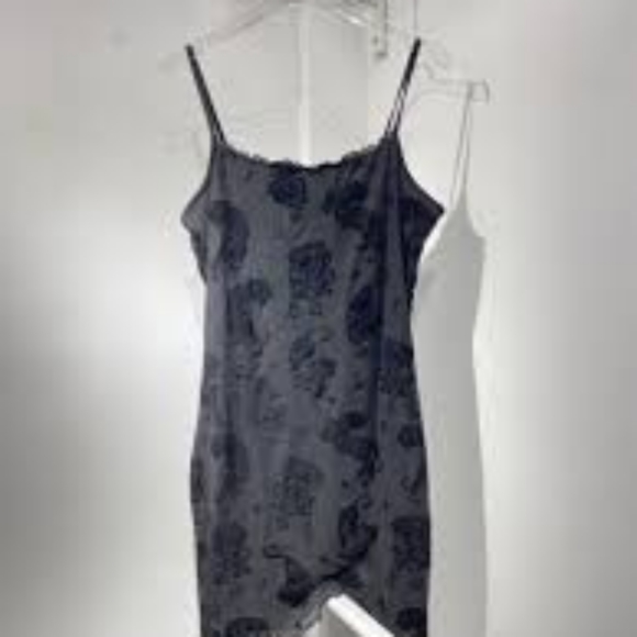 Dolls kill tiger mesh flocked sheath slip dress size xl black - Picture 2 of 4